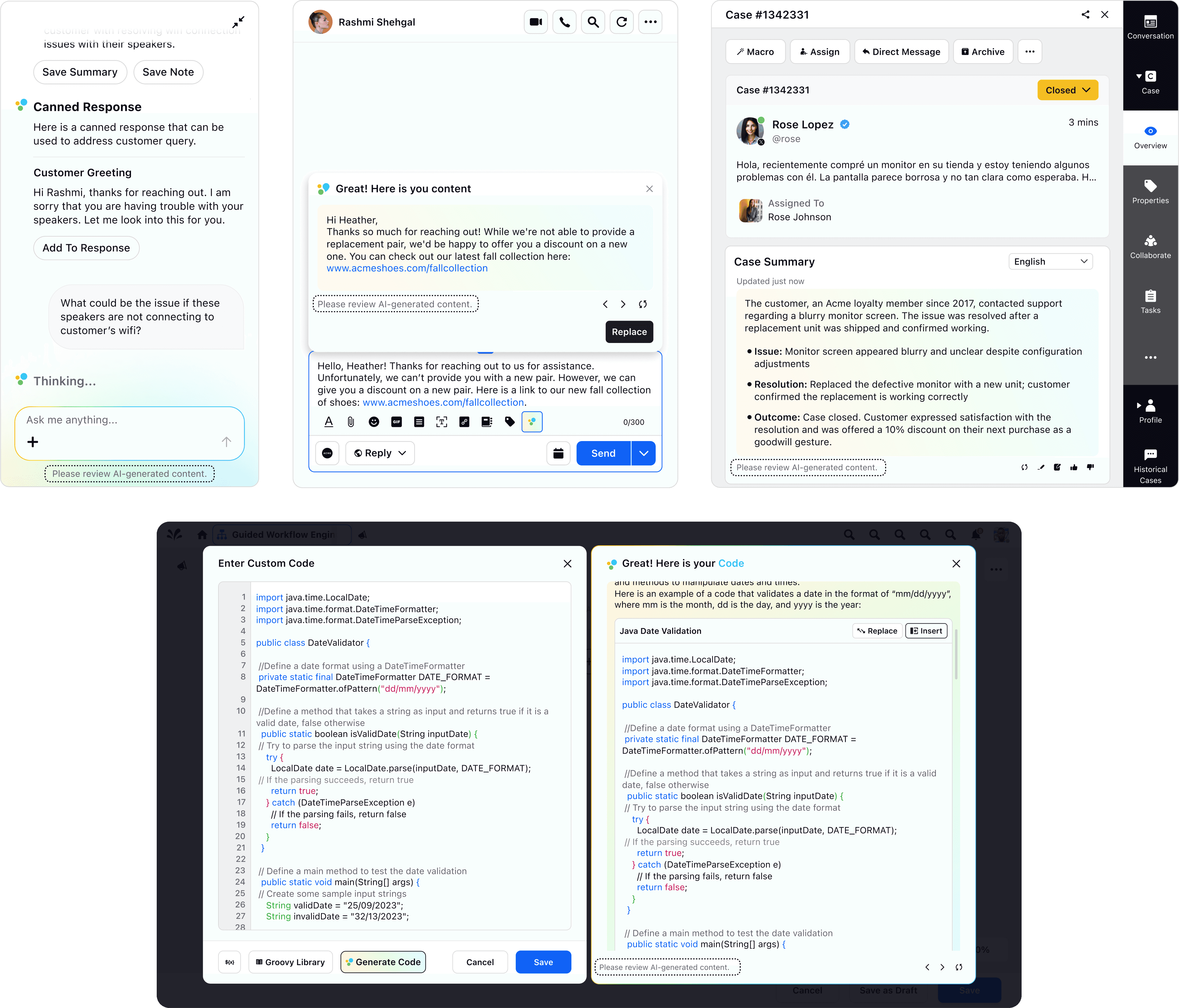 Disclaimer placement across AI touchpoints